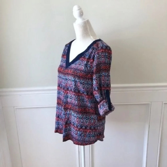 Stitch Fix 41Hawthorn V-neck Tab Sleeve Blouse Top S - Picture 3 of 6